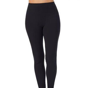 Cuddl Duds Women's Cottonwear High-Rise Wide-Waist Leggings (L)